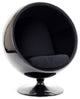 Modern Contemporary Living Room Lounge Chair Black on Black