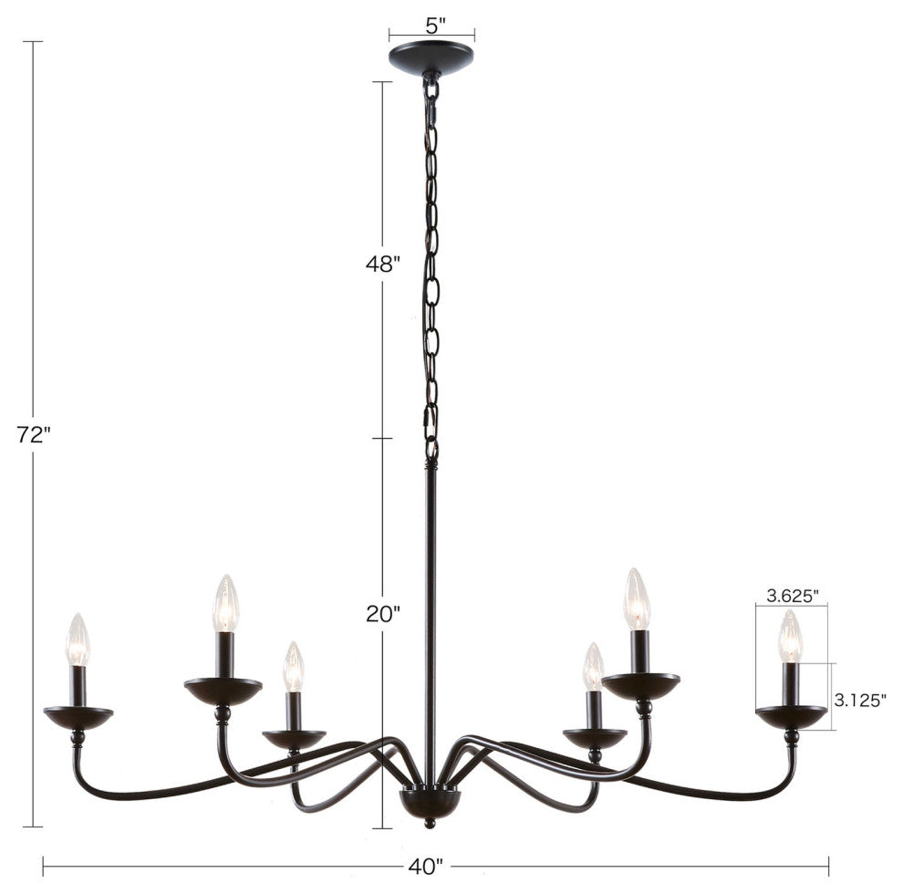 Ink+Ivy Brighton 6-Light Farmhouse Chandelier