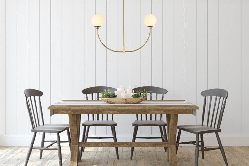 Living District Nyomi 36" Chandelier in Brass