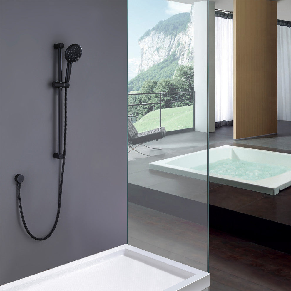 Multi Function Handheld Shower Head with Slide Bar Less Rough-in Valve