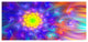 Bright Blue Fractal Petals Dandelion, Large Floral Canvas Art Print, 60"x28"