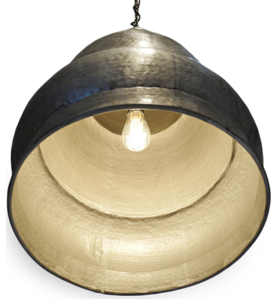 Hammered Nickel Shalet Pendant