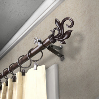 Giles 13/16" dia. Curtain Rod, Cocoa, 18-28"