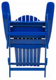GDF Studio Milan Outdoor Rustic Acacia Wood Folding Adirondack Chair, Set of 2, Navy Blue