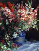 Pierre Auguste Renoir Gladiolas in a Vase, Gallery Wrapped Canvas, 21"x28"