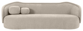 Circe Taupe Textured Velvet Sofa - Taupe