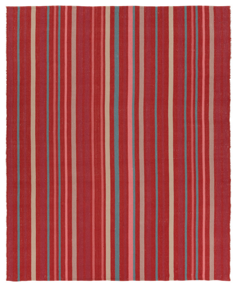 Vibe by Jaipur Living Viviana Handmade Striped Red/Blue Area Rug 9'X12'