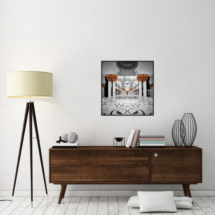 "Sheikh Al Zayed Grand Mosque" Framed Canvas Giclee by Cuomo Massimo, 30x31"