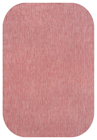 Miles Modern Minimalist Radius Corner Solid Indoor/Outdoor Shaped Area Rug