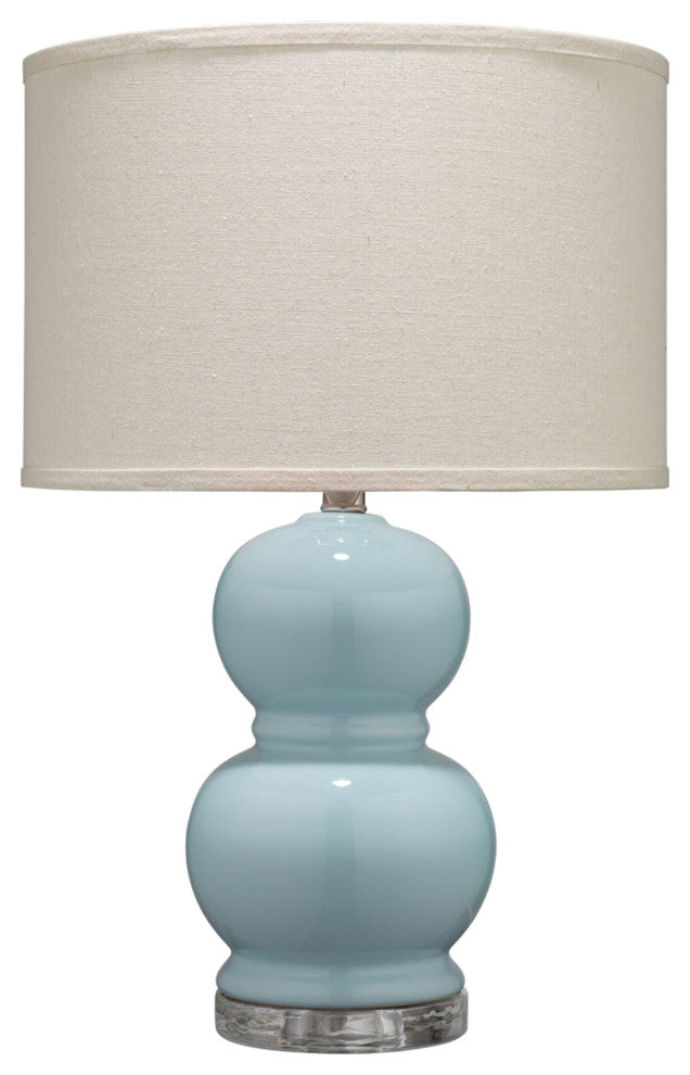 Light Blue Glass Bubble Table Lamp