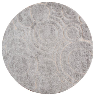 Amer Rugs Sirocco SIR-5 Gray Gray Shag - 6'7"x6'7" Round Area Rug