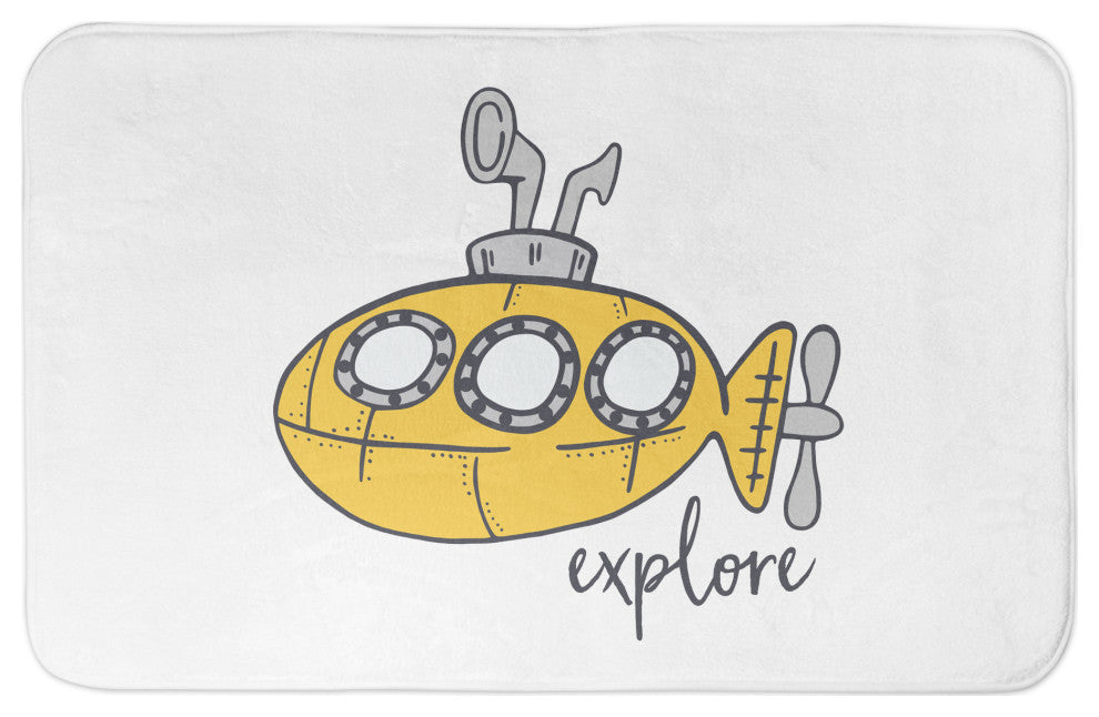 Yellow Submarine 34x21 Bath Mat