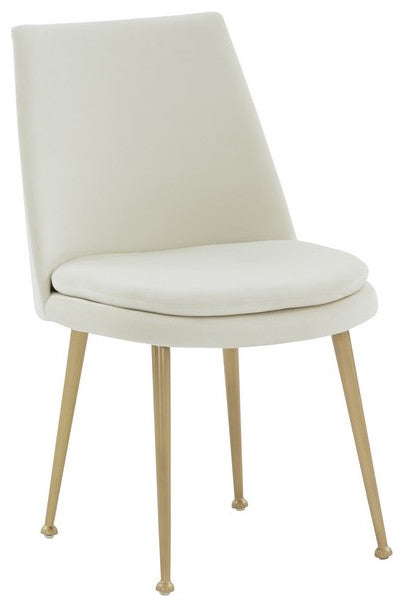 Safavieh Couture Rynaldo Upholstered Dining Chair Creme / Gold