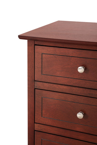 Drake 3-Drawer Nightstand, Cherry
