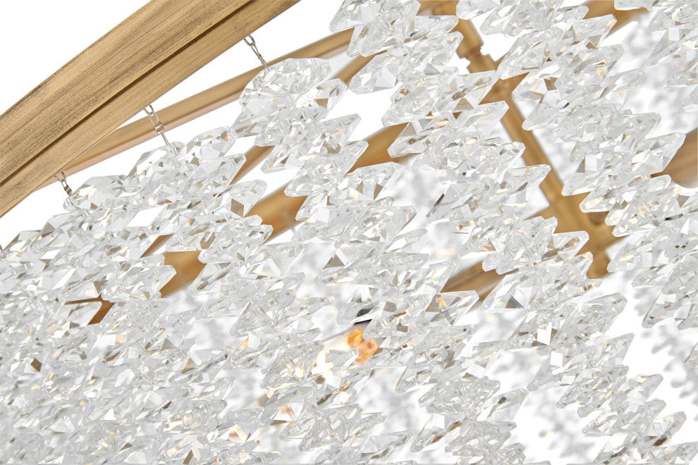 Fredrick Ramond Rubina Medium Convertible Chandelier, Burnished Gold