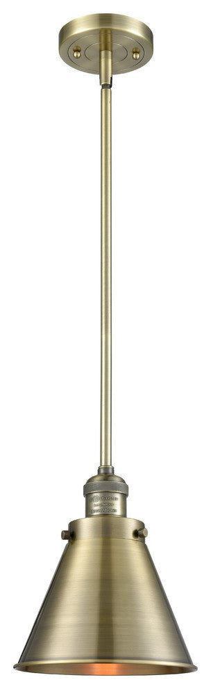 Appalachian 1-Light Mini Pendant, Antique Brass, Antique Brass