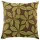 Tropical Leaf Green Feather Down Decorative Throw Pillow, 24x24