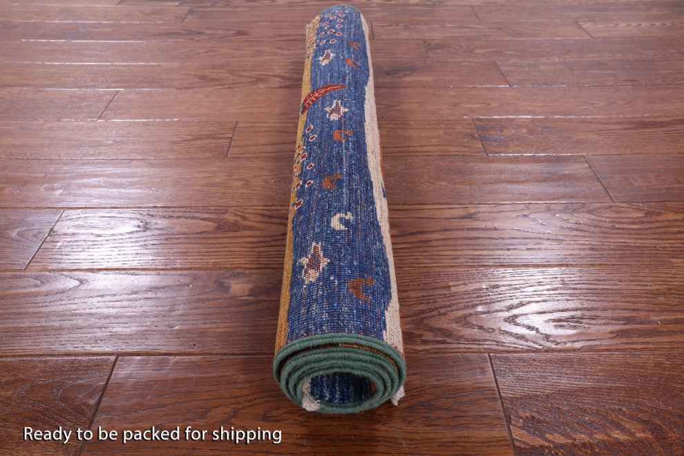2' 9" X 4' 1" Hand-Knotted Tribal Persian Gabbeh Rug Q9986