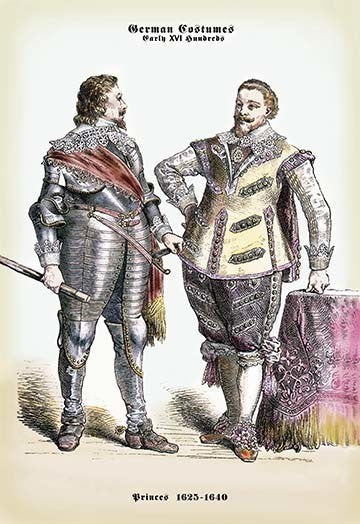 German Costumes: German Prince - Fine Art Giclee Print 24" x 36"