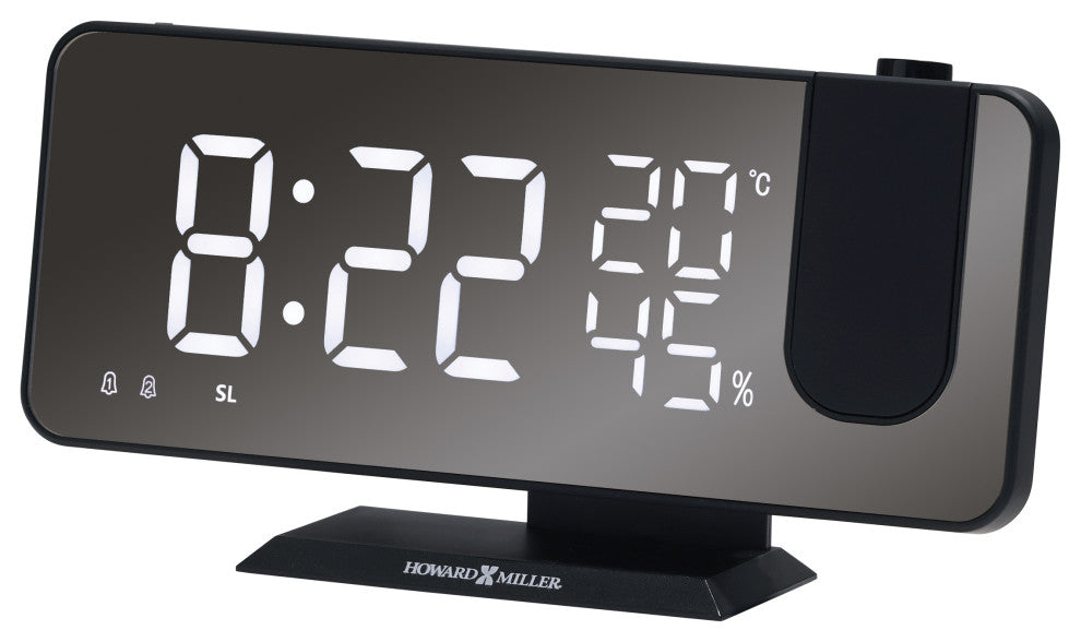 Gable Lcd Projection Clock Matte Black