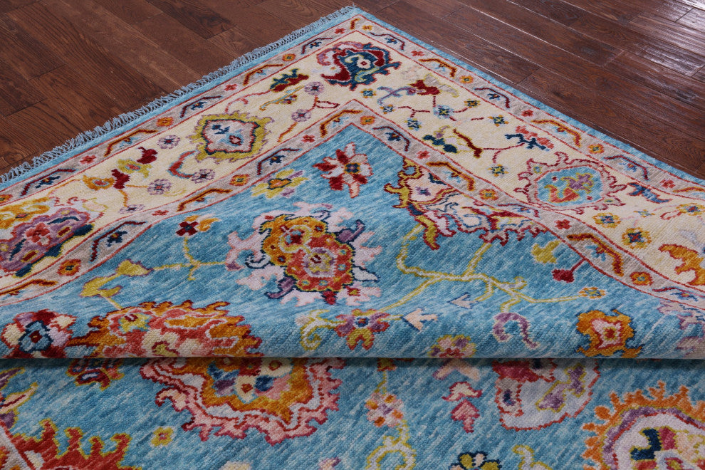 Turkish Oushak Hand Knotted Wool Rug 8' 3" X 9' 8" - Q16125