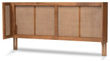 Baxton Studio Rina King Size Ash Brown Finished Wood Headboard