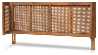 Baxton Studio Rina King Size Ash Brown Finished Wood Headboard