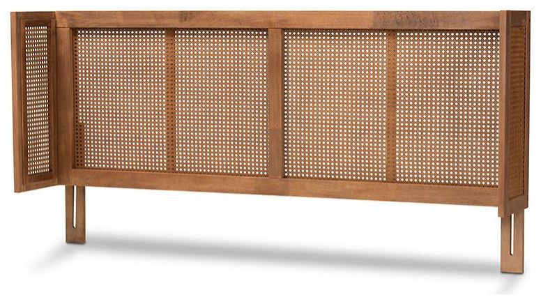 Baxton Studio Rina King Size Ash Brown Finished Wood Headboard
