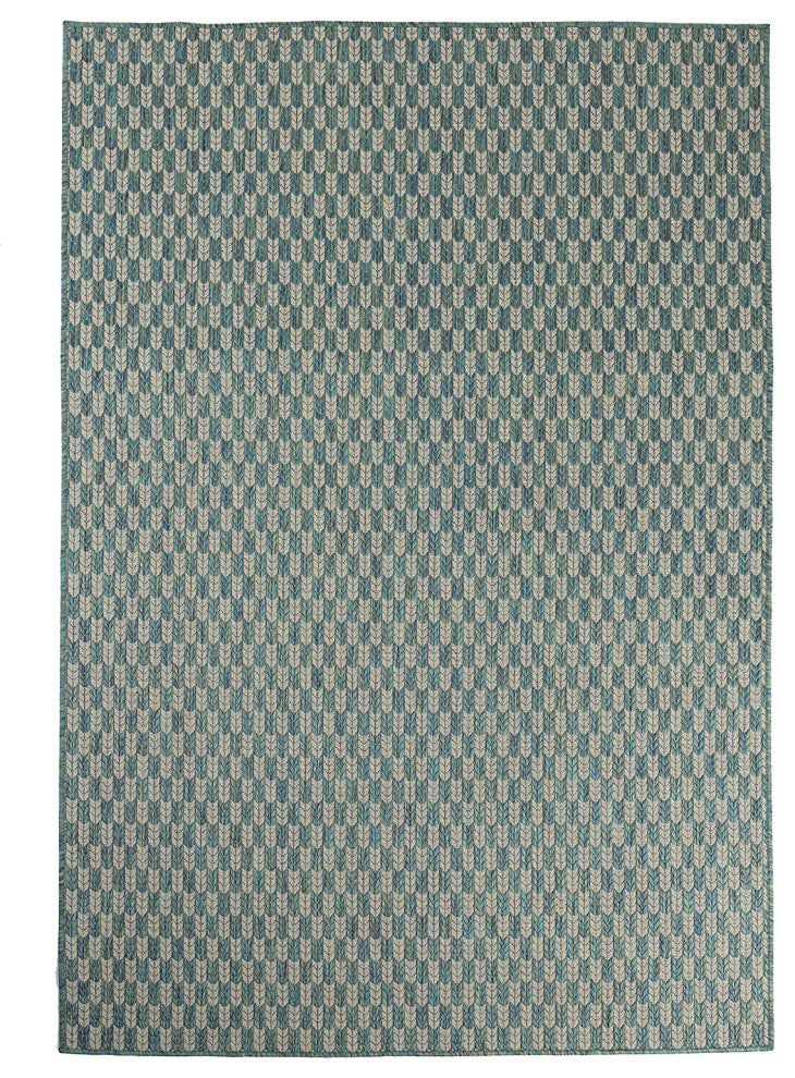Outdoor Collection Geometric Rug - Bohemian Rug, Ocean, 5'3"x7'6"