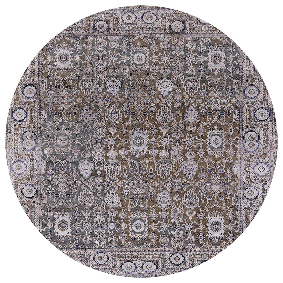 Ahgly Company Indoor Round Mid-Century Modern Area Rugs, 3' Round