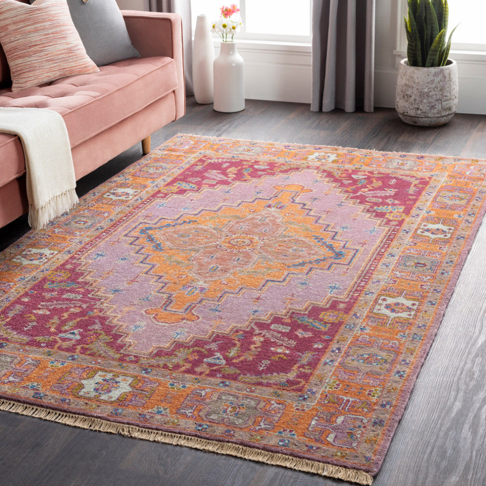 Surya Zeus ZEU-7800 Traditional Area Rug, Eggplant, 3' x 12' Runner