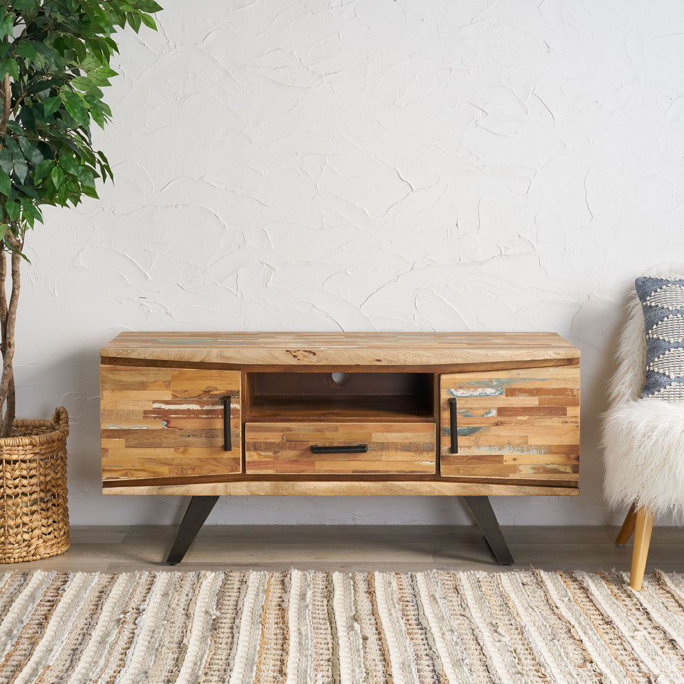 Dorset Handcrafted Boho Reclaimed Wood TV Stand