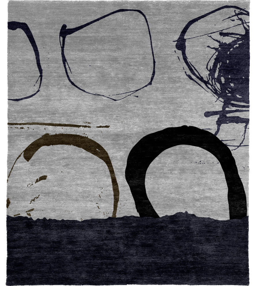 Hierarchy A Wool Hand Knotted Tibetan Rug, 10' Square