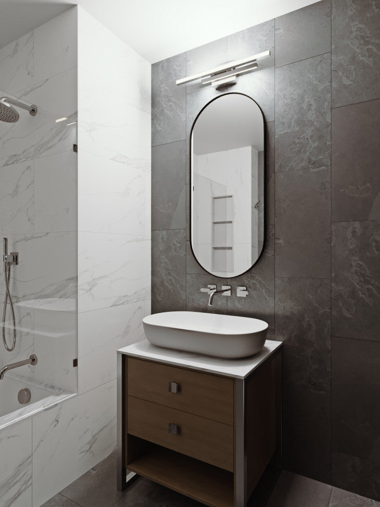 Indra 24" LED Vanity, Satin Nickel