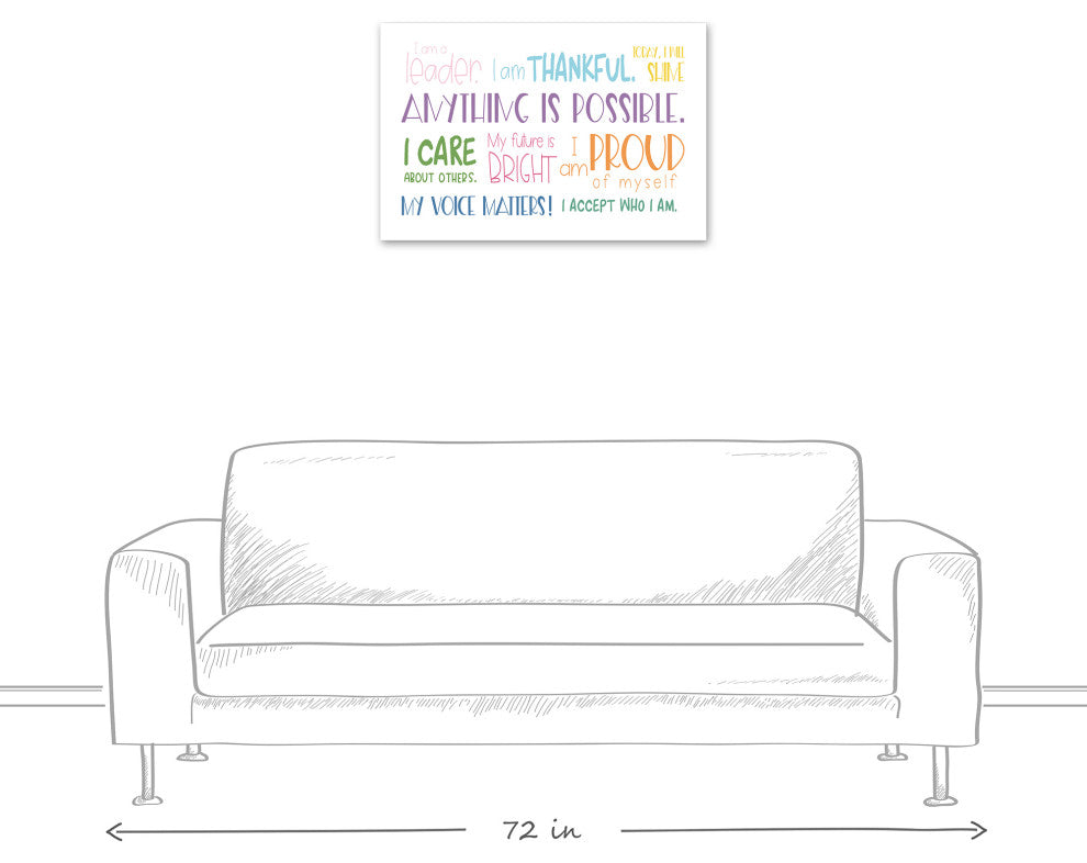 I Am Words 20"x30" Canvas Wall Art