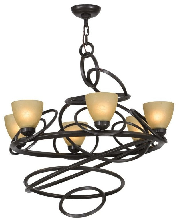 29 Wide Anneau 6 Light Chandelier