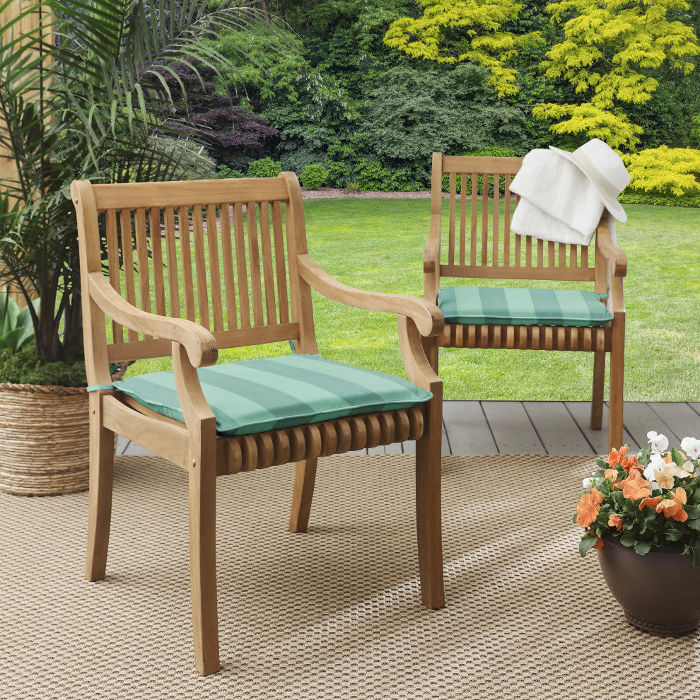 Sorra Home Preview Lagoon Corded Chair Pad, Set of 2, 19"x21"x2"