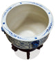 Blue and White Porcelain Fishbowl Planter, Chinese Scenery, Without Wooden Stand