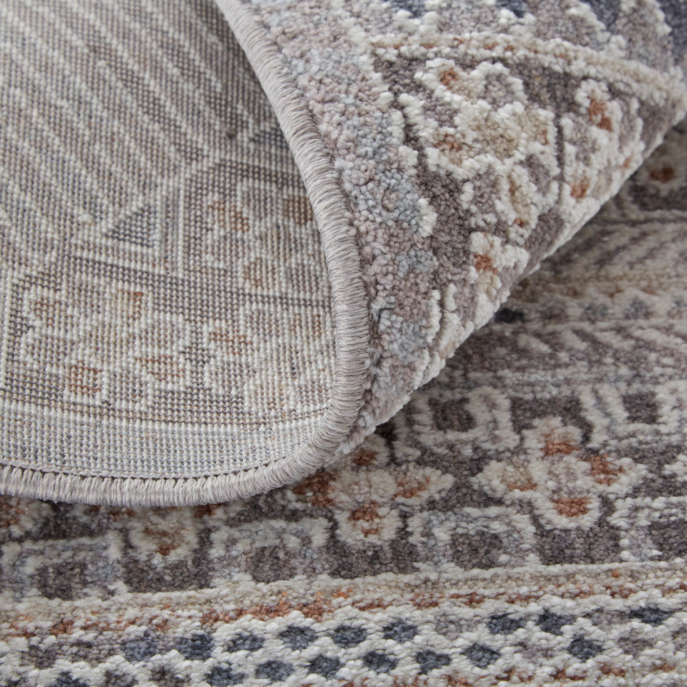 Weave & Wander Edwardo Rug, Ivory/Charcoal Gray, 1'-8" X 2'-10" Rug