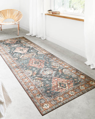 Printed Sea / Rust Skye Area Rug by Loloi II, Sea/Rust, 5'x7'6"