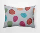 Egg Hunt Easter Decorative Lumbar Pillow, Etched Glass Gray, 14x20"