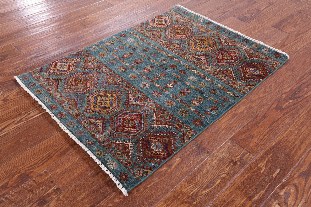 Khorjin Super Kazak Handmade Rug 2' 10" X 3' 11" Q11110