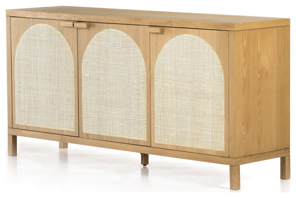 Allegra Sideboard-Honey Oak Veneer