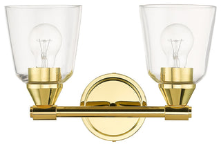 Catania 2-Light Polished Brass Vanity Sconce