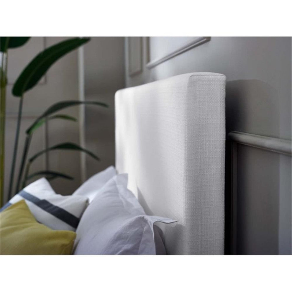 White Taylor Full / Queen Upholstered Linen Fabric Headboard