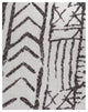 Oasis Juno White and Dark Gray Polyester Area Rug