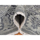 Medium Gray, Hand Knotted, Oushak Influence, Silk With Wool, Rug, 9'x11'10"