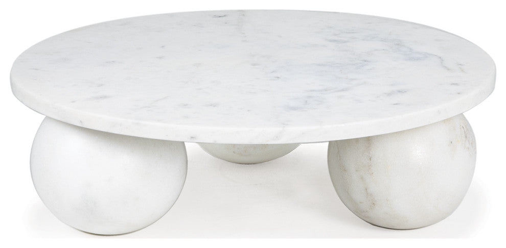 Regina Andrew Marlow Marble Plate Small, White