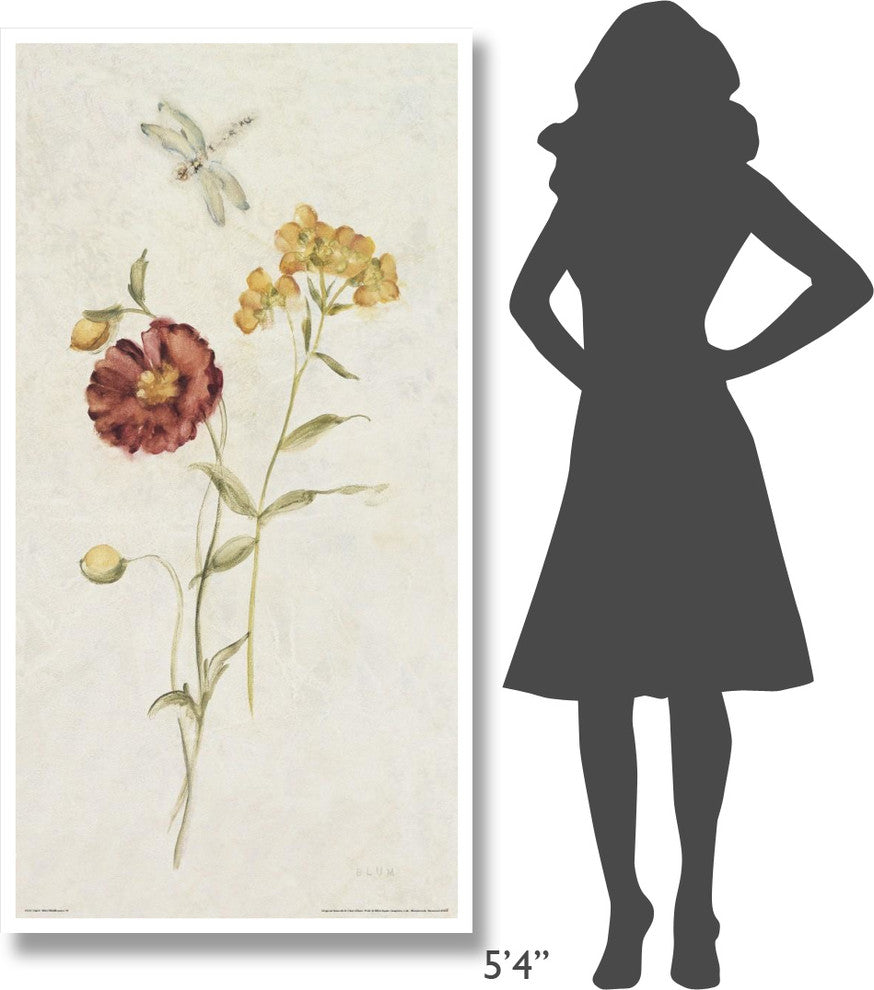 "Wild Wallflowers IV" Digital Paper Print by Cheri Blum, 32"x62"