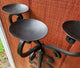 Wrought Iron Scroll Pillar Candle Wall Sconce, Extra Large 30"